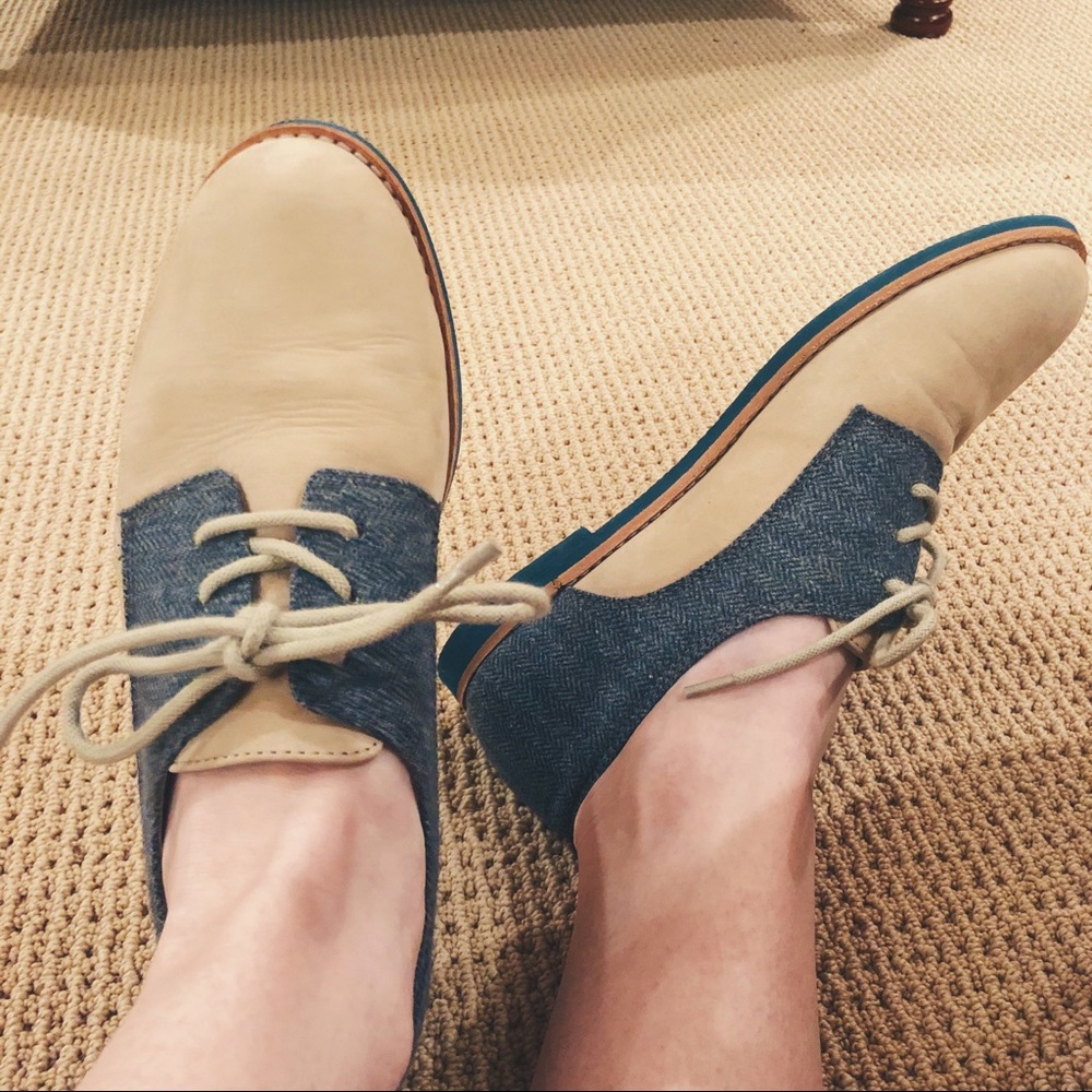 Splendid Blue and Cream Oxford Shoes